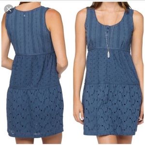 PrAna Blue Floral Kendall Dress